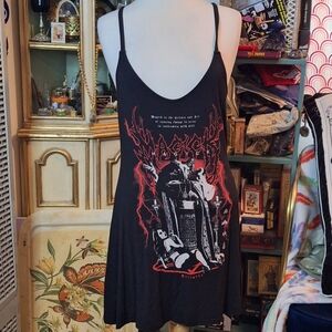 Killstar Black and Red Graphic Mini Dress